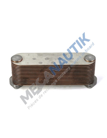 Cooler core, oil exchanger