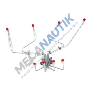 Shielded injection pipe set