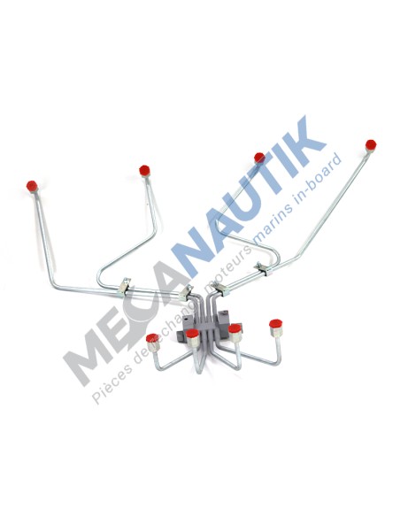 Shielded injection pipe set