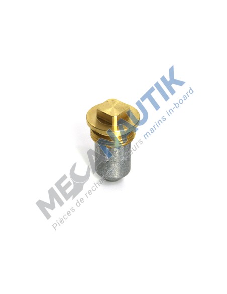 Zinc anode with plug 1" Volvo Penta