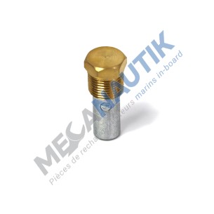 Zinc anode with plug 3/8" ONAN