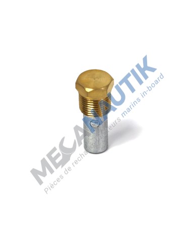 Zinc anode with plug 3/8" ONAN  130-4434 & 1304434 & 130-1340 & 1301340