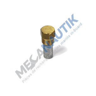 Anode de zinc avec bouchon 1/4" ONAN